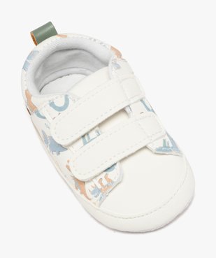 Chaussons de naissance bébé garçon à scratch motif dinosaures vue5 - GEMO 4G BEBE - GEMO