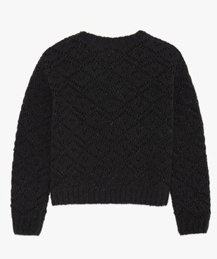 Pull fille pailleté en maille chenille fantaisie vue2 - GEMO (JUNIOR) - GEMO