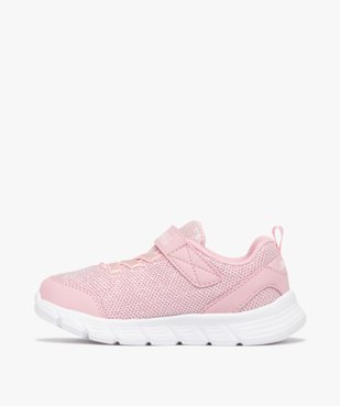 Baskets filles souples en mesh effet pailleté et à scratch - Skechers vue3 - SKECHERS - GEMO