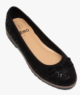 Ballerines femme à semelle crantée et tige fantaisie vue5 - GEMO(URBAIN) - GEMO