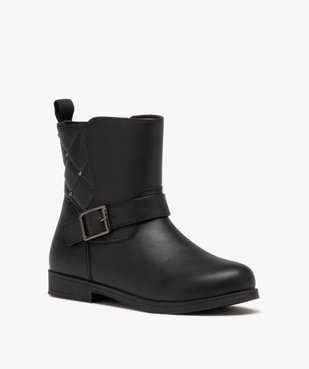 Boots fille unies à boucle avec détails fantaisie vue2 - GEMO (ENFANT) - GEMO