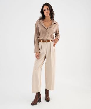 Chemise en matière satinée femme vue4 - GEMO(FEMME PAP) - GEMO