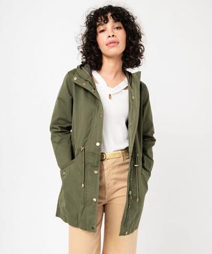 Trench à capuche avec boutons métalliques femme vue5 - GEMO(FEMME PAP) - GEMO