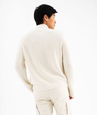 Pull en coton avec col camionneur homme vue3 - GEMO (HOMME) - GEMO