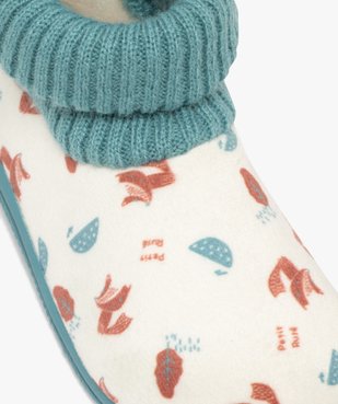 Chaussons bébé garçon à col chaussette petit renard vue6 - GEMO 4G BEBE - GEMO