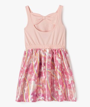 Robe avec jupe en satin et dos ouvert fille - Barbie vue3 - BARBIE - GEMO