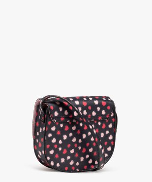 Sac besace avec bandoulière à motifs coeurs fille vue2 - GEMO (ENFANT) - GEMO