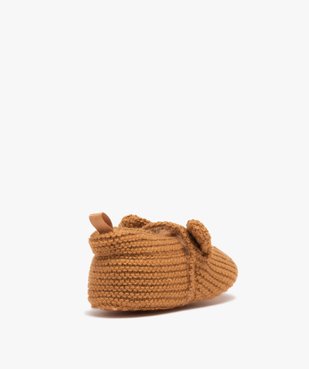 Chaussons de naissance bébé garçon ourson en tricot  vue4 - GEMO 4G BEBE - GEMO