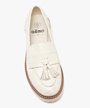 Mocassins irisés à épaisse semelle crantée femme vue5 - GEMO (CASUAL) - GEMO