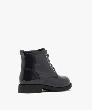 Boots fille vernies à lacets pailletées et avec zip vue4 - GEMO