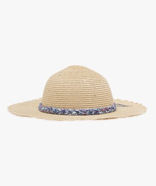 Chapeau en paille incrusté de sequins fille - LuluCastagnette vue1 - LULUCASTAGNETTE - GEMO