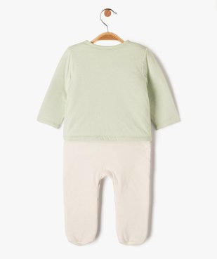 Ensemble 2 pièces bébé fille combinaison et gilet vue5 - GEMO 4G BEBE - GEMO