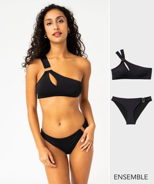 Ensemble de maillot de bain deux pièces noir pour femme - GEMO