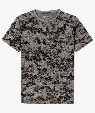 Tee-shirt gris imprimé camouflage vue1 - GEMO (JUNIOR) - GEMO