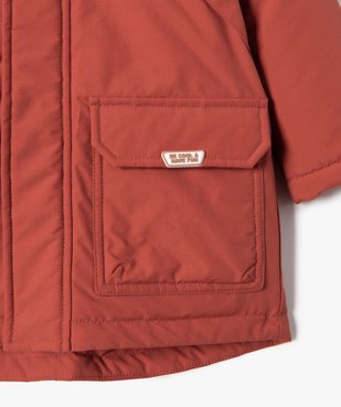 Parka bébé garçon à capuche et doublure chaude vue3 - GEMO 4G BEBE - GEMO