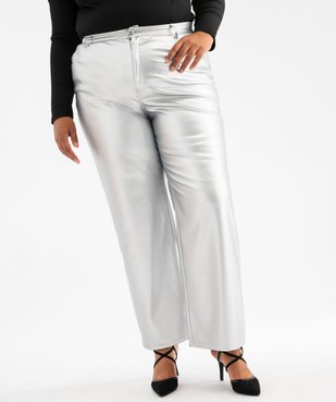 Pantalon large brillant femme grande taille vue2 - GEMO (G TAILLE) - GEMO