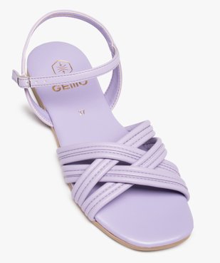 Sandales femme à talon plat et fines brides unies vue5 - GEMO (CASUAL) - GEMO