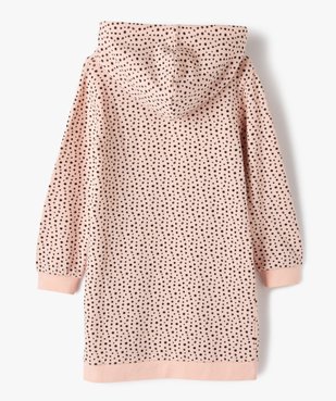 Robe fille forme sweat à capuche à motifs vue3 - GEMO (ENFANT) - GEMO