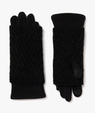 Gants mitaines 2 en 1 tactiles femme vue1 - GEMO (ACCESS) - GEMO