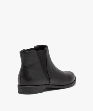 Bottines femme unies à talon plat style Chelsea   vue5 - VALENTINA BALDANO - GEMO