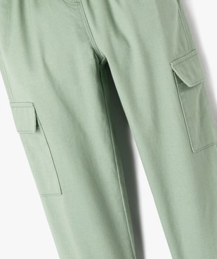 Pantalon cargo avec taille élastique fille vue2 - GEMO 4G FILLE - GEMO