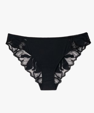 Culotte microfibre avec dos en dentelle femme vue4 - GEMO(HOMWR FEM) - GEMO