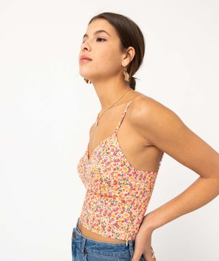 Blouse femme à bretelles et dos smocké vue2 - GEMO(FEMME PAP) - GEMO