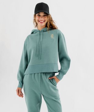 Sweat à capuche coupe courte femme vue2 - GEMO(FEMME PAP) - GEMO