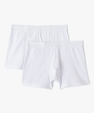 Boxer uni en coton extensible homme (lot de 2) vue1 - GEMO 4G HOMME - GEMO