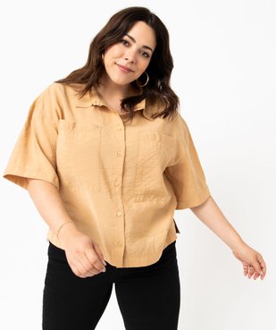 Chemise à manches courtes avec poches poitrine femme grande taille vue2 - GEMO 4G GT - GEMO