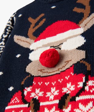 Pull de Noël garçon avec motif renne et pompon vue2 - GEMO (ENFANT) - GEMO