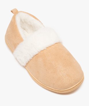 Chaussons enveloppants avec doublure peluche femme vue5 - GEMO 4G FEMME - GEMO