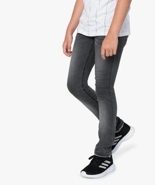 Jean garçon ultra skinny stretch avec plis aux hanches vue1 - GEMO (JUNIOR) - GEMO