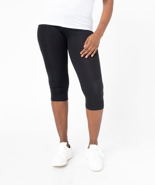 Legging femme court en coton stretch vue6 - GEMO 4G FEMME - GEMO