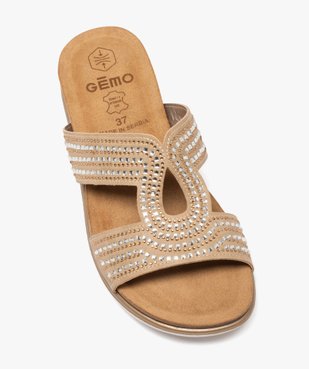 Mules femme confort dessus uni avec strass et à semelle épaisse vue5 - GEMO (CONFORT) - GEMO