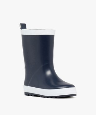 Bottes de pluie garçon en caoutchouc fourrées et à semelle crantée vue2 - BUGGY - GEMO