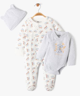 Ensemble 3 pièces spécial nuit bébé garçon vue1 - GEMO(BB COUCHE) - GEMO