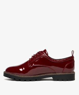 Derbies femme unis à semelle crantée détails fantaisie vue4 - GEMO (CASUAL) - GEMO