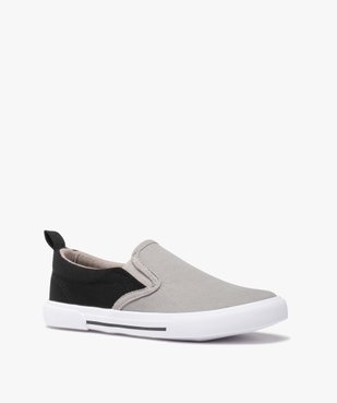 Slip-on garçon en toile bicolore avec col élastiqué vue2 - GEMO (ENFANT) - GEMO