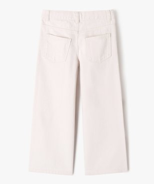 Pantalon large en toile denim colorée fille vue4 - GEMO 4G FILLE - GEMO