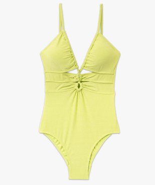 Maillot de bain femme 1 pièce pailleté haut triangle vue4 - GEMO 4G FEMME - GEMO