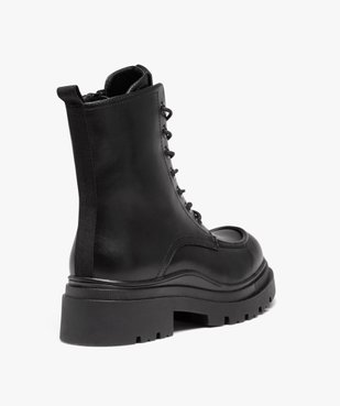 Boots doublés sur semelle crantée femme vue4 - GEMO (CASUAL) - GEMO