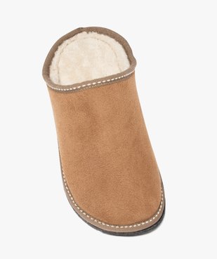 Chaussons homme mules couvrantes en suédine unie vue5 - GEMO(HOMWR HOM) - GEMO