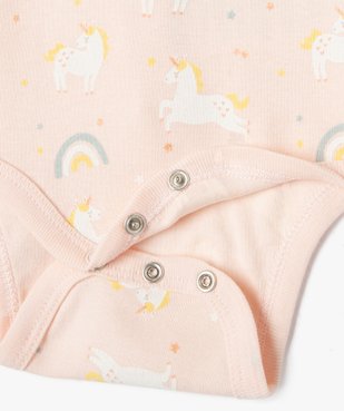 Body manches longues imprimé à col US bébé (lot de 3) vue2 - GEMO 4G BEBE - GEMO