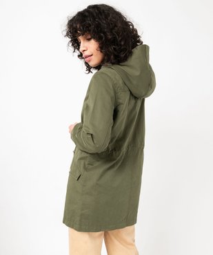 Trench à capuche avec boutons métalliques femme vue3 - GEMO(FEMME PAP) - GEMO