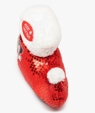 Chaussons fille en volume Père Noël - Minnie vue5 - MINNIE - GEMO