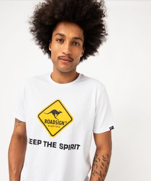 Tee-shirt manches courtes en coton imprimé homme - Roadsign vue2 - ROADSIGN D - GEMO