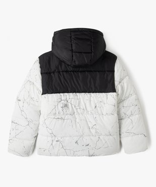 Blouson matelassé à capuche bicolore garçon vue4 - GEMO 4G GARCON - GEMO