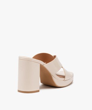 Mules à talon haut vernies avec brides croisées vue4 - GEMO(URBAIN) - GEMO