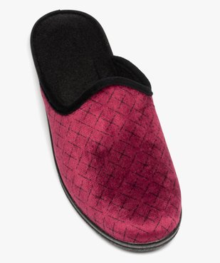 Chaussons mules confort en velours imprimé femme vue5 - G'FLEX - GEMO